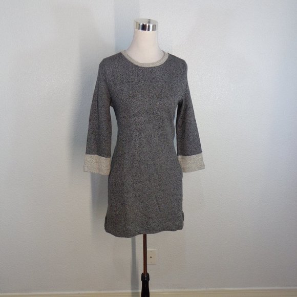 FC Jeans Gray Sweater Knit Tunic Dress Pockets Women's US 6 Above Knee - Picture 2 of 6